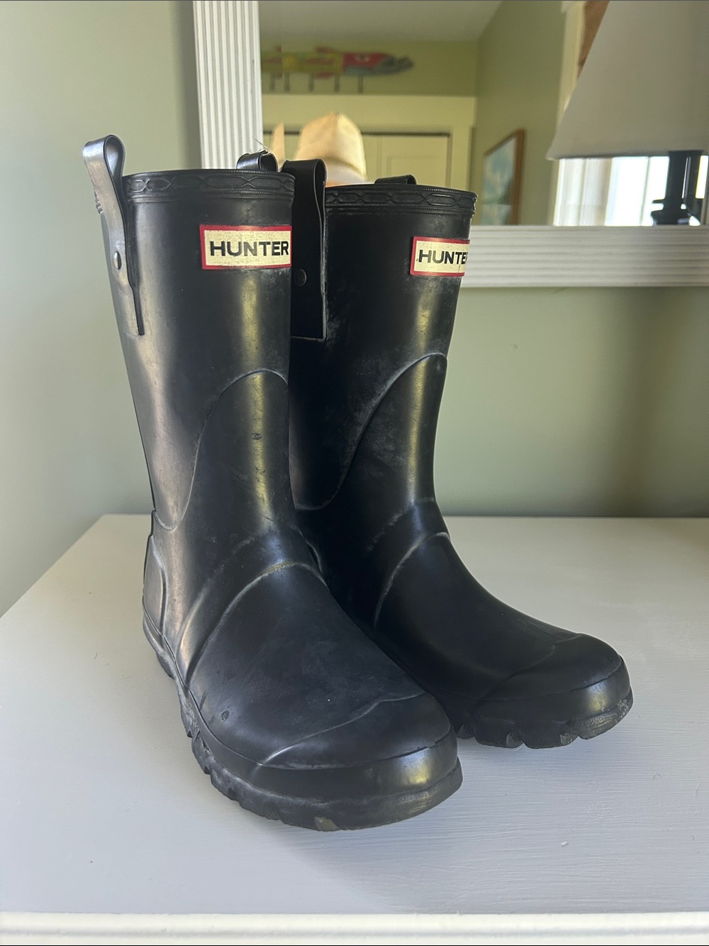 Hunter Black Rubber Rain Boots size USM3/W4